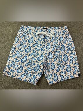 Altamont Cut From A Different Cloth Men Drawstring Boardshorts Size 32 Blue/Gray